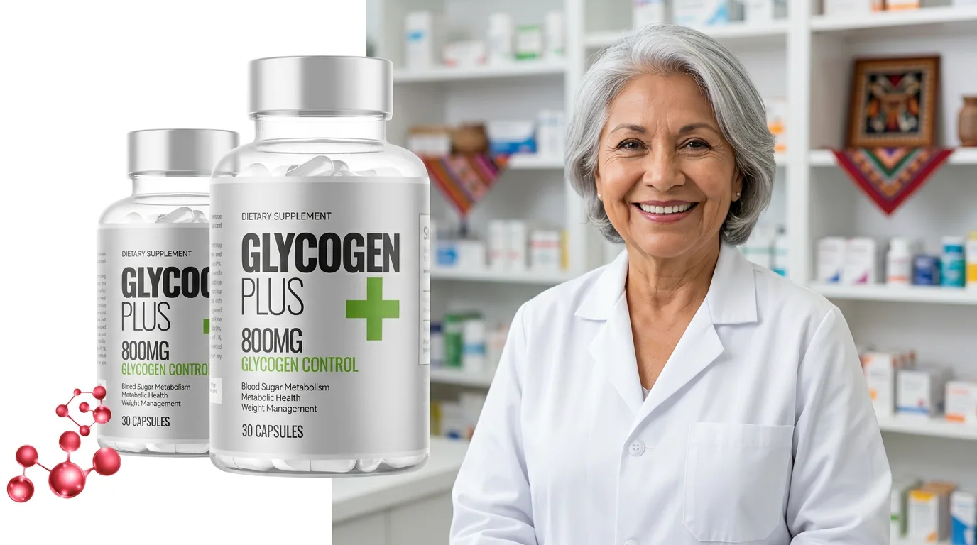 Profesional farmacéutico revisando Glycogen Plus